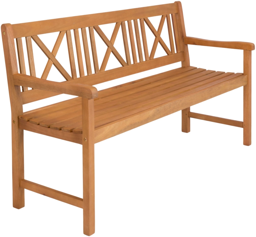 Gartenbank MALMÖ 3-sitzig aus wetterfesten FSC Holz mit Armlehnen Bild 1