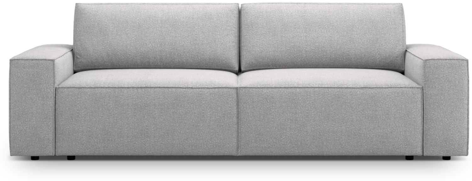 Micadoni Schlafsofa Jodie 3-Sitzer Boucle Hellgrau Bild 1