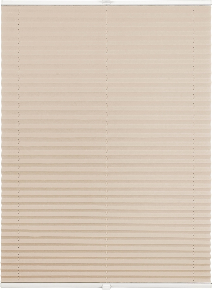 ondeco Plissee auf Maß Crushed-optik für alle Fenster innen, Montage in Glasleiste mit Spannschuh, Sonnenschutz-Rollo, Lichtschutz und blickdicht, Apricot, B): 71-80 cm, H): 40-100 cm Bild 1