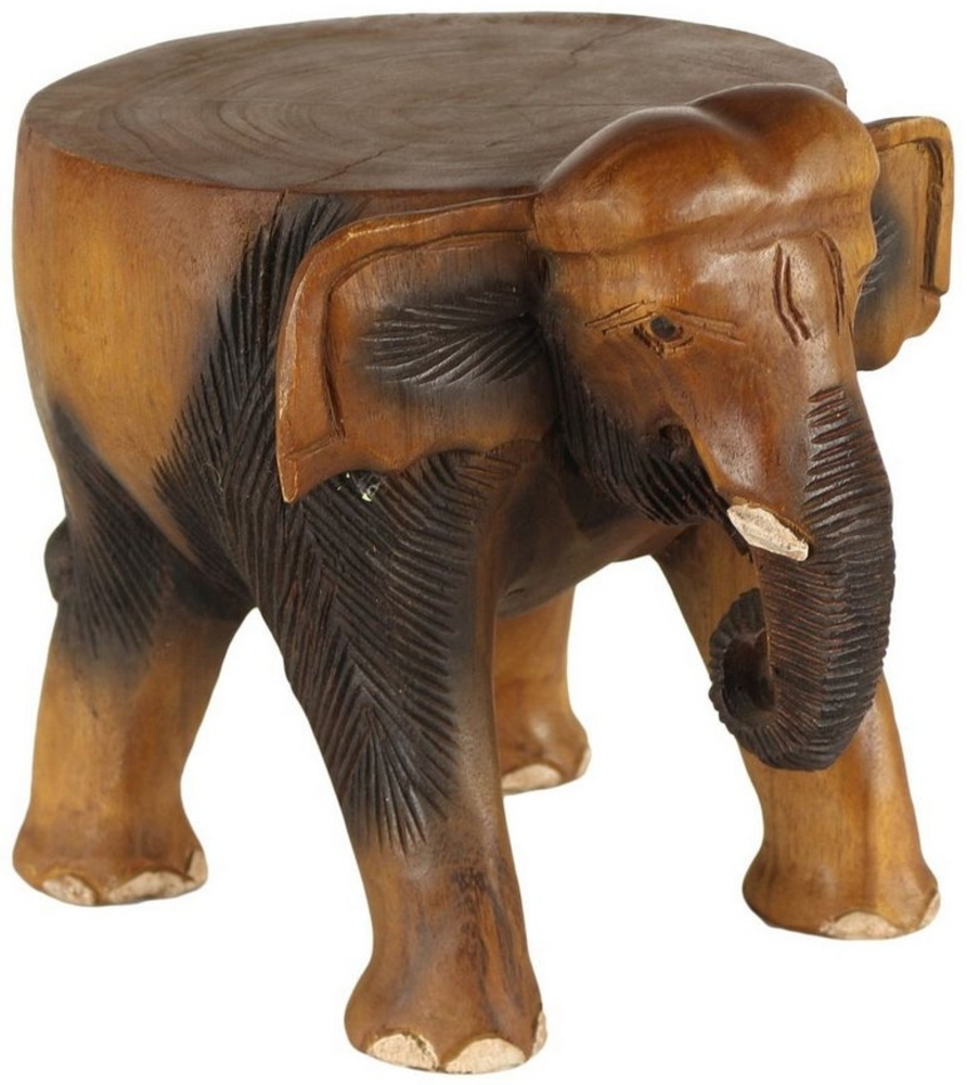 Oriental Galerie Blumenhocker Hocker aus Holz Elefant Groß (1 St) Bild 1