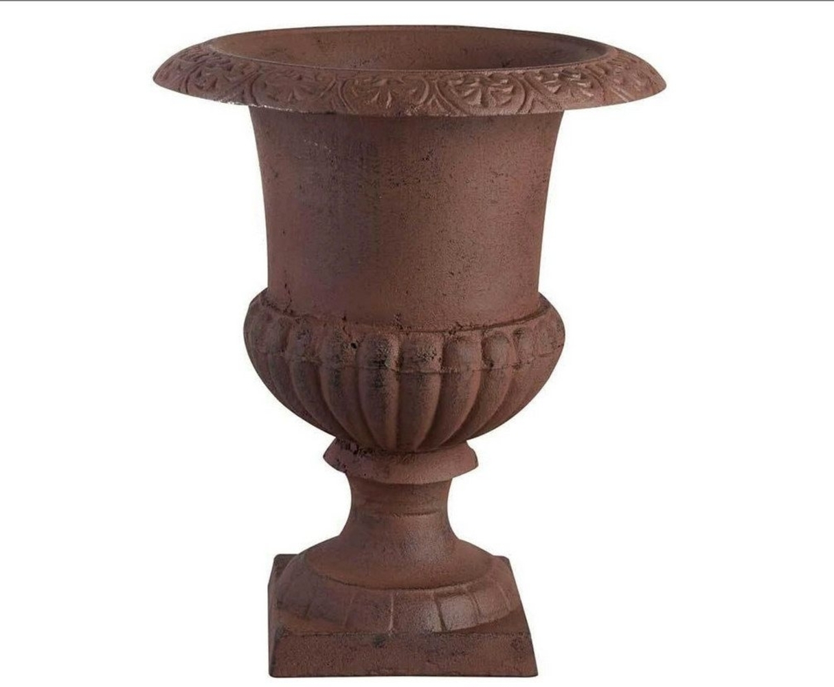 Französische Louvre Vase Amphore Gusseisen Schwer Antik-Stil Braun 40cm Bild 1