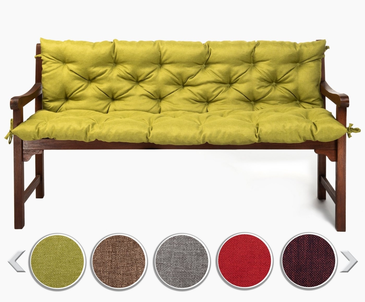 sunnypillow Bankauflage Bankauflage Stuhlkissen viele Farben und Größen zur Auswahl, 120x50x50cm grün Bild 1