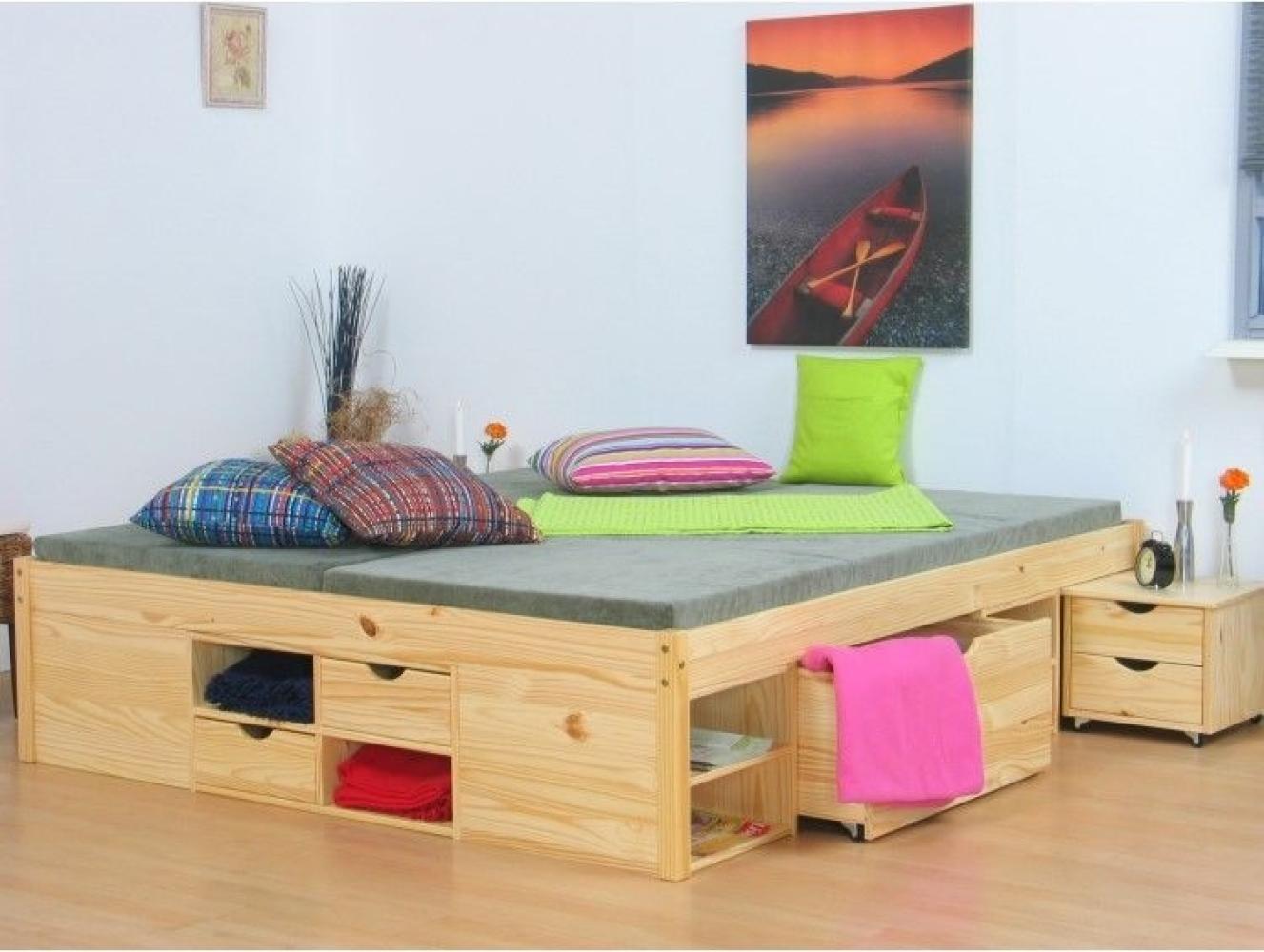 Doppelbett CLAAS Bettgestell Ehebett Rahmen Bett Schlafzimmer 140x200 Massiv Bild 1