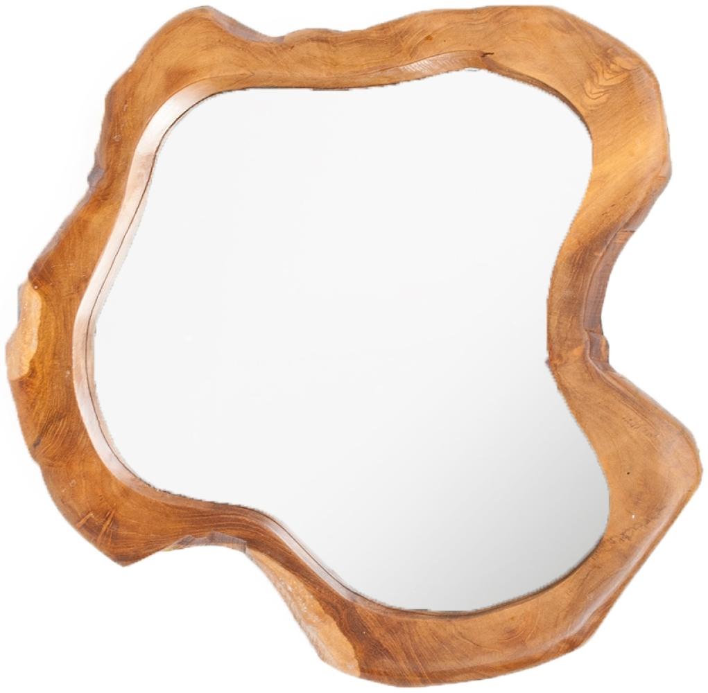 Wandspiegel SLICE Teak ca. D45cm Flurspiegel Teakspiegel Spiegel Unikat Bild 1