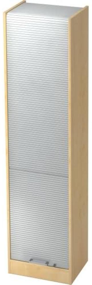 Rollladenschrank 50cm, 5OH CE Ahorn / Silber Bild 1