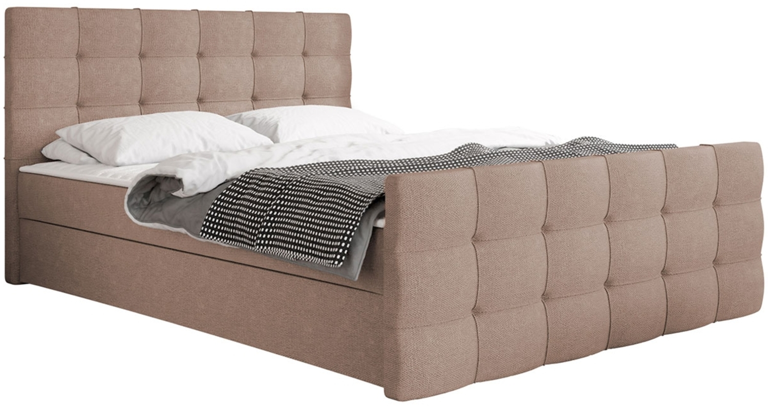 Mirjan24 Boxspringbett Ziton 2, Rosa 140 x 200 cm Bild 1