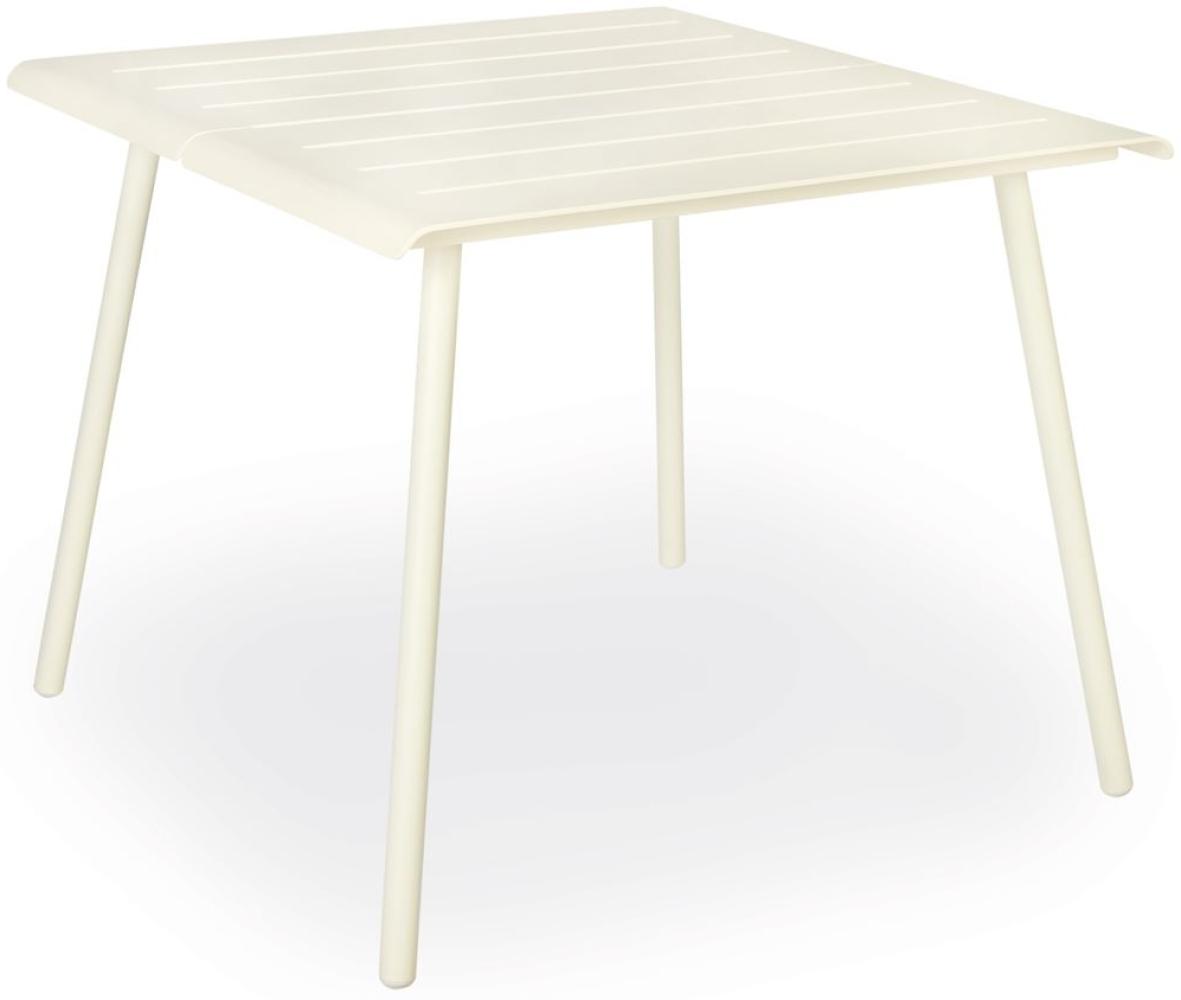 Vapio Outdoortisch Aluminium 90x90x74 cm Creme Bild 1