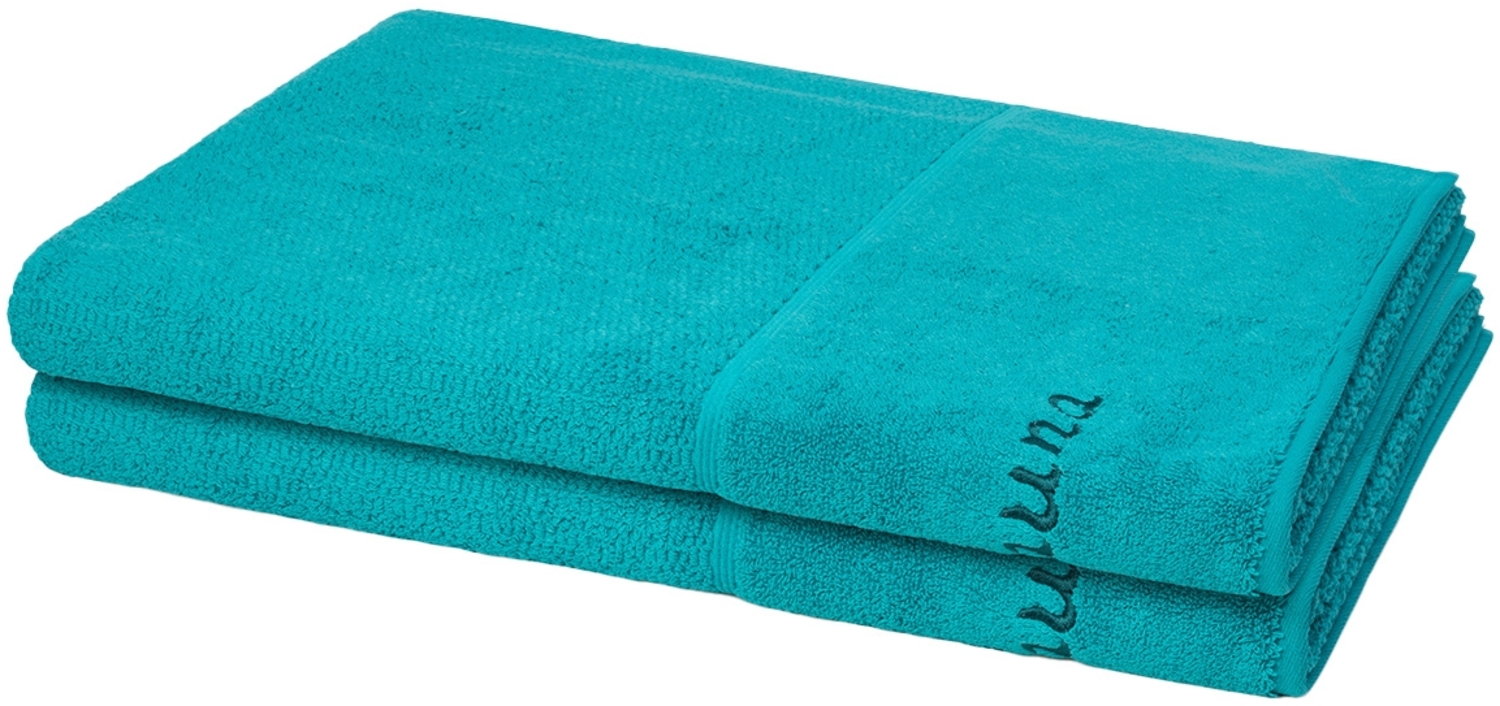 Möve for frottana Pearl 2 tlg. Frottier-Set - 2 X Saunatuch (80 X 200cm) - 500 g/m² - Ocean Bild 1