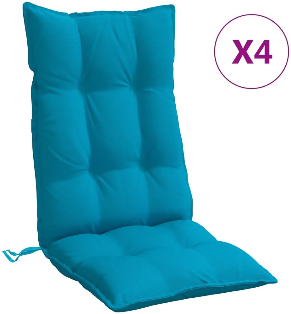 vidaXL Hochlehner-Auflagen 4 Stk. Hellblau Oxford-Gewebe 377615 Bild 1