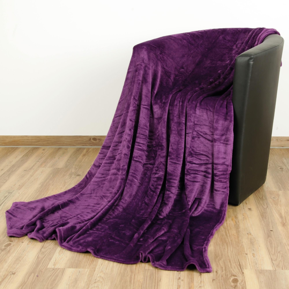 Kuscheldecke "Celina" Violett 130x170 cm Bild 1