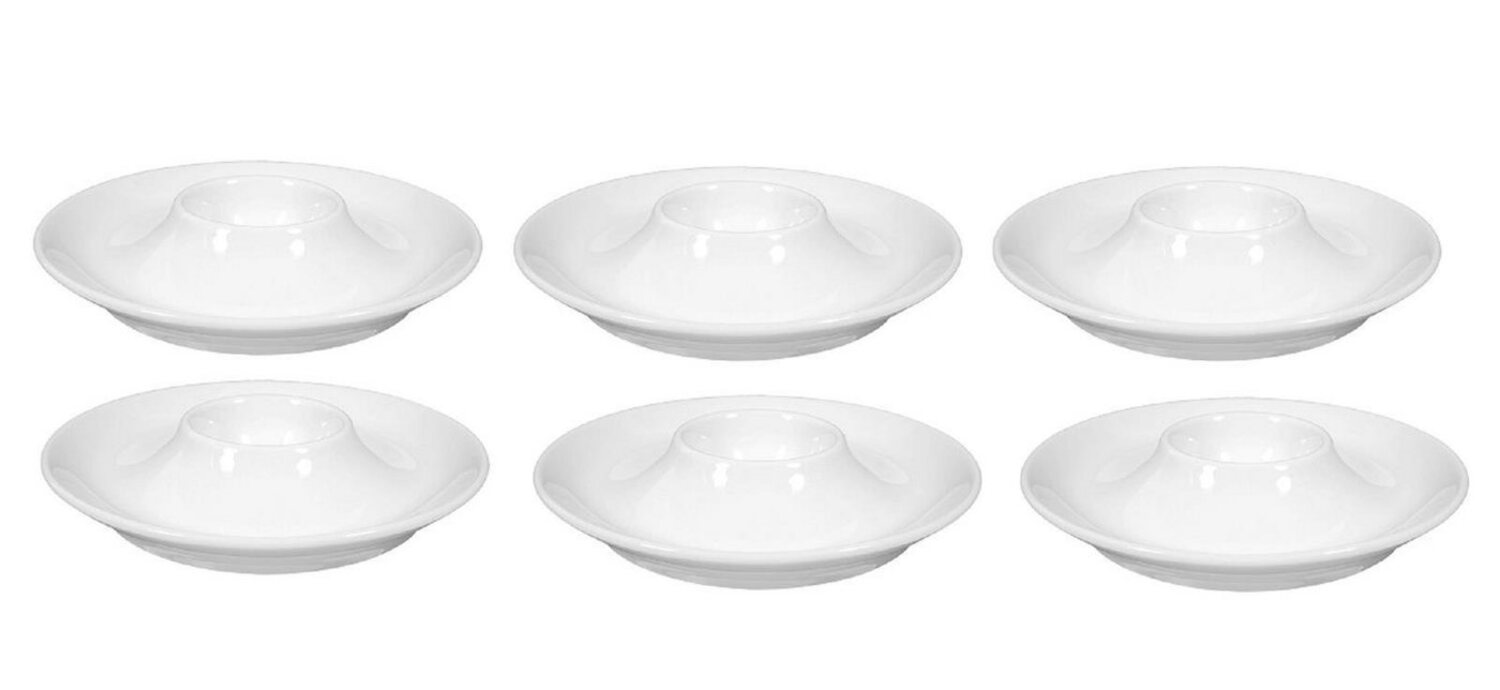 Seltmann Weiden Eierbecher Seltmann Weiden Rondo/Liane weiß Eierbecher mit Ablage 6er Set, (Packung) Bild 1