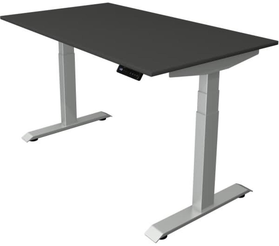 Kerkmann Schreibtisch Sitz-Stehtisch Move 4 silber 140x80x64-129cm elektr. höhenverstellbar anthrazit Bild 1