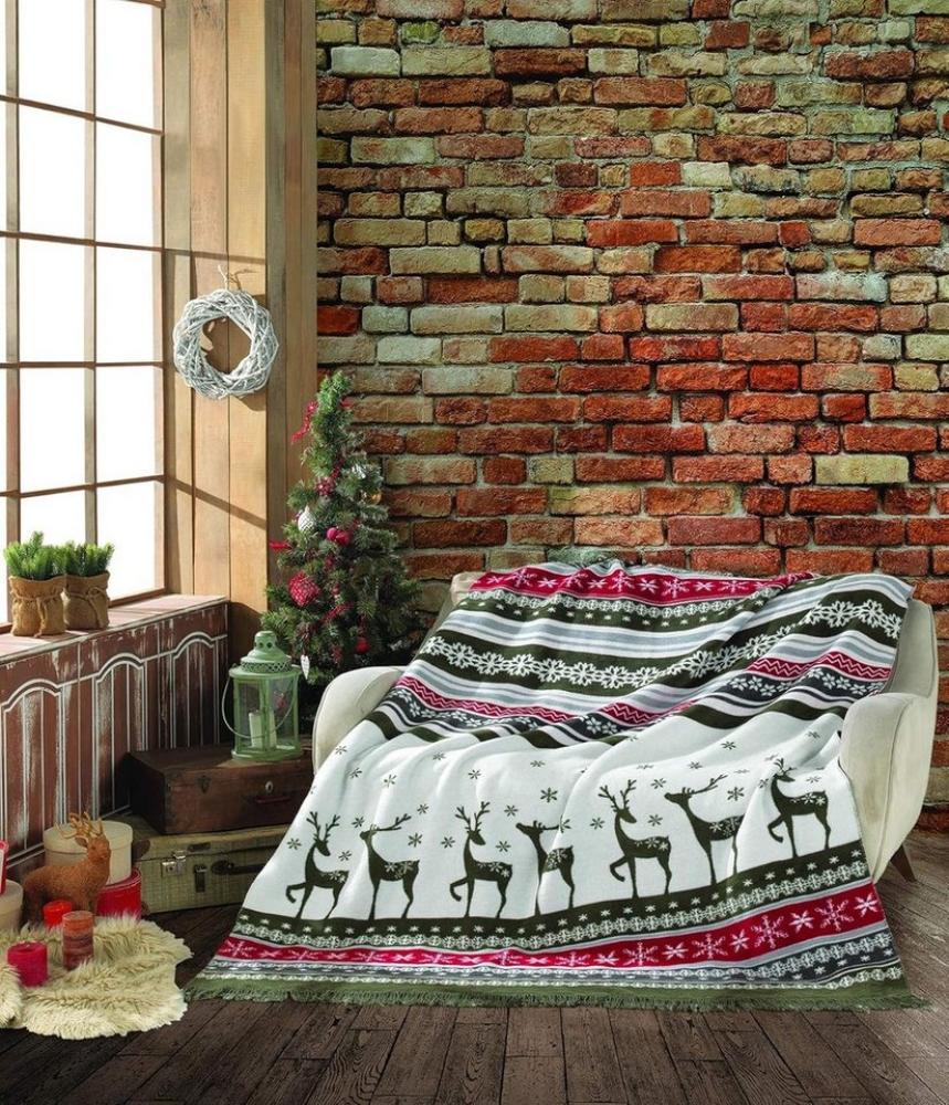 Plaid Weihnachtsplaid Kuscheldecke 150x200 Weihnachtliche Motive Fleece, SEI Design, Deko Wohnzimmer Überwurf für Couch Bild 1