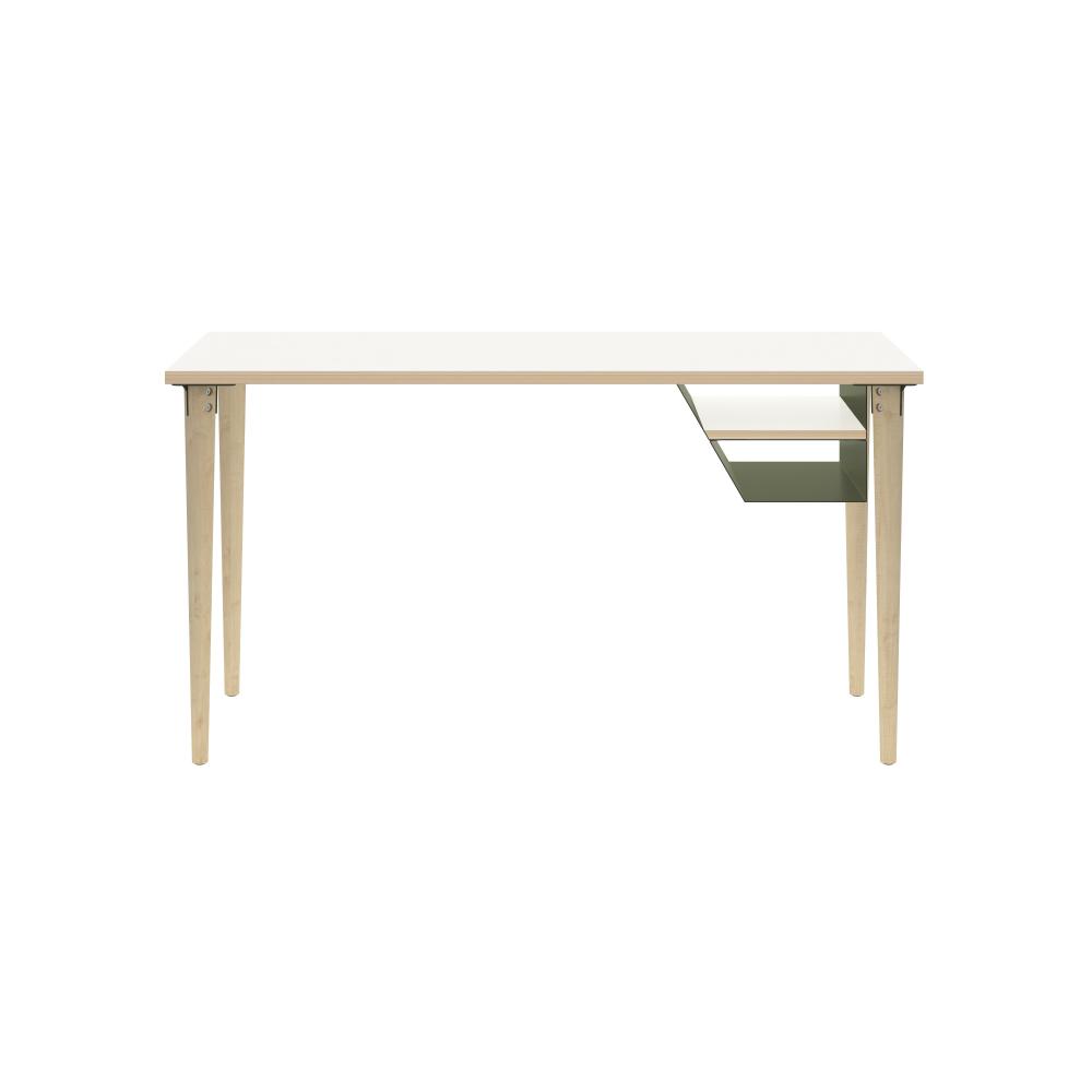 Poise Desking, 4 Füße aus Eiche, Ablagefach olivgrün, Maße: H 740 x B 1000 xT 600 mm Bild 1