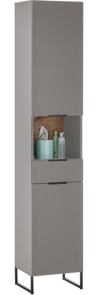 BASIC by Balculina Hochschrank Denver Hochschrank, Badezimmerschrank BxHxT 38x195x32 (1-St) Breite 38 cm, Tür L/R montierbar, Softclose Bild 1