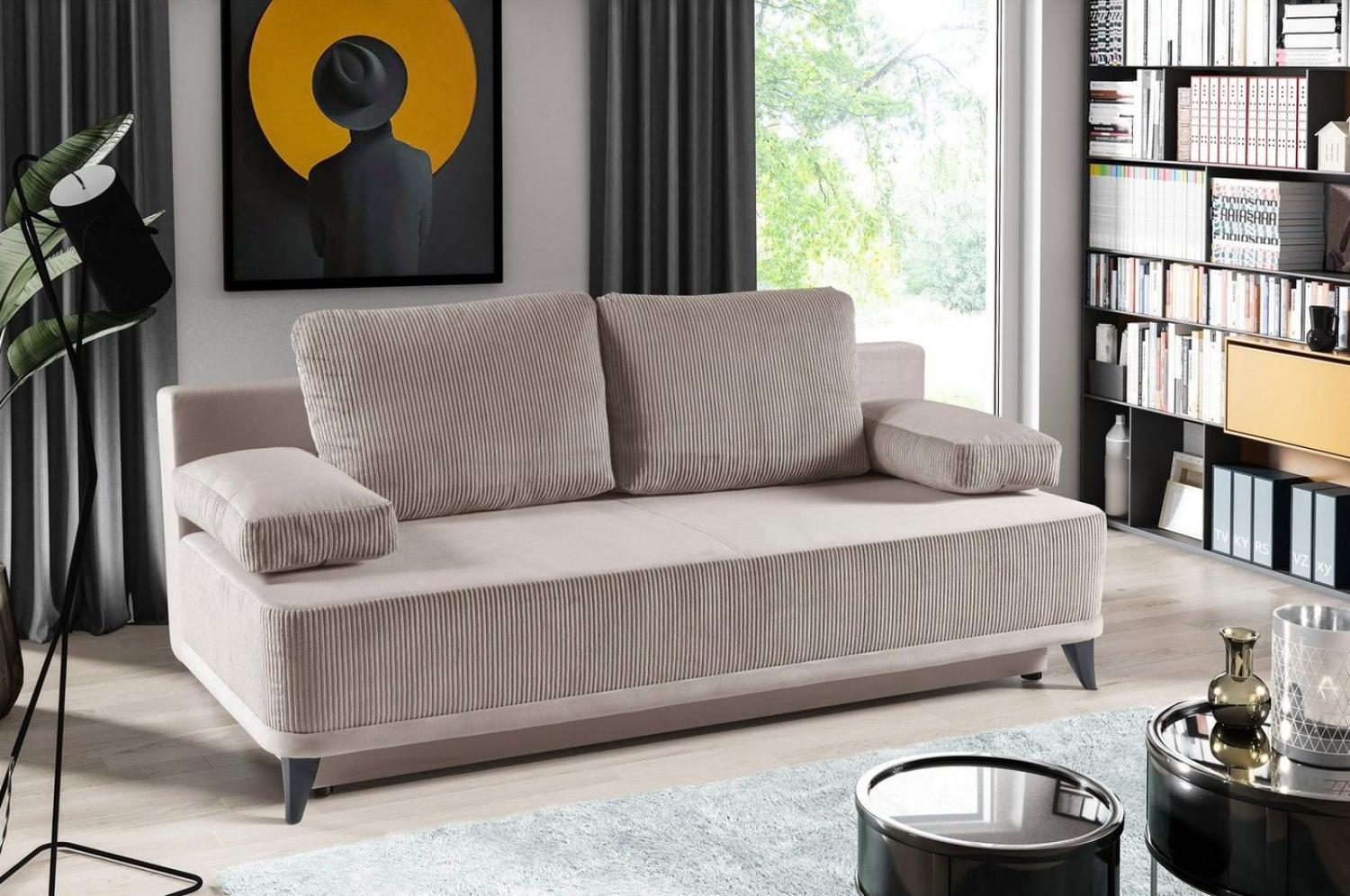 WERK2 Schlafsofa Rosso, 2-Sitzer Sofa und Schlafcouch mit Federkern & Bettkasten Bild 1