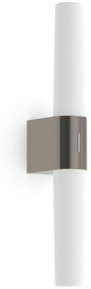 Nordlux HELVA LED Wandleuchte gebürstet nickel 900lm IP44 mit Schalter 42,5 x 5,7 x 10,6 cm Bild 1
