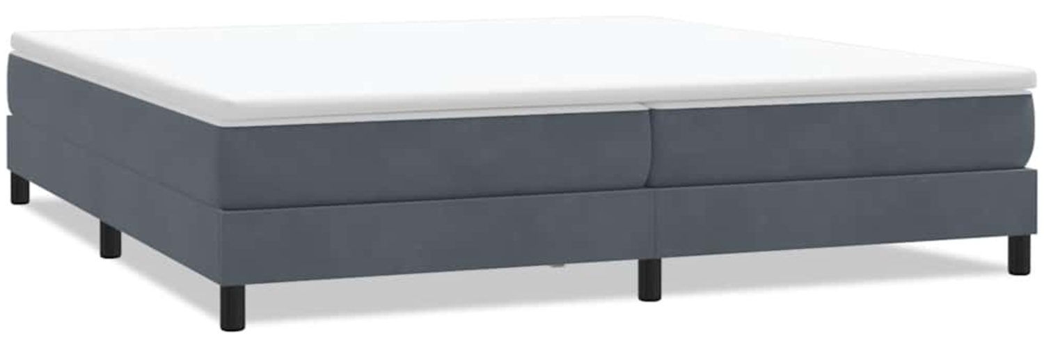 vidaXL Boxspringbett ohne Matratze Dunkelgrau 200x220 cm Samt 3315892 Bild 1