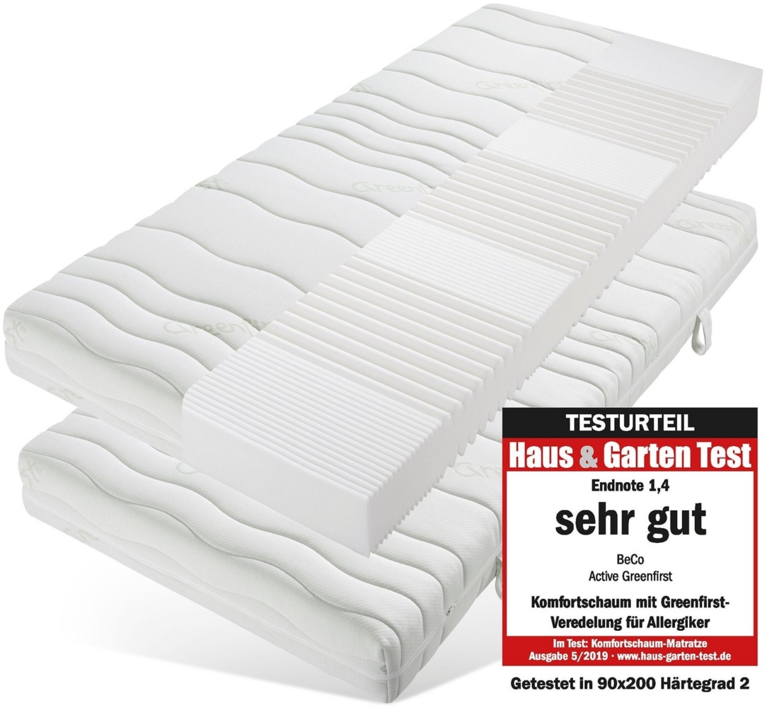 Komfortschaummatratze Active Greenfirst, Beco, 18 cm hoch, (Set, 2-tlg), Matratze in 90x200 cm und weiteren Größen erhältlich, Wendematratze Bild 1