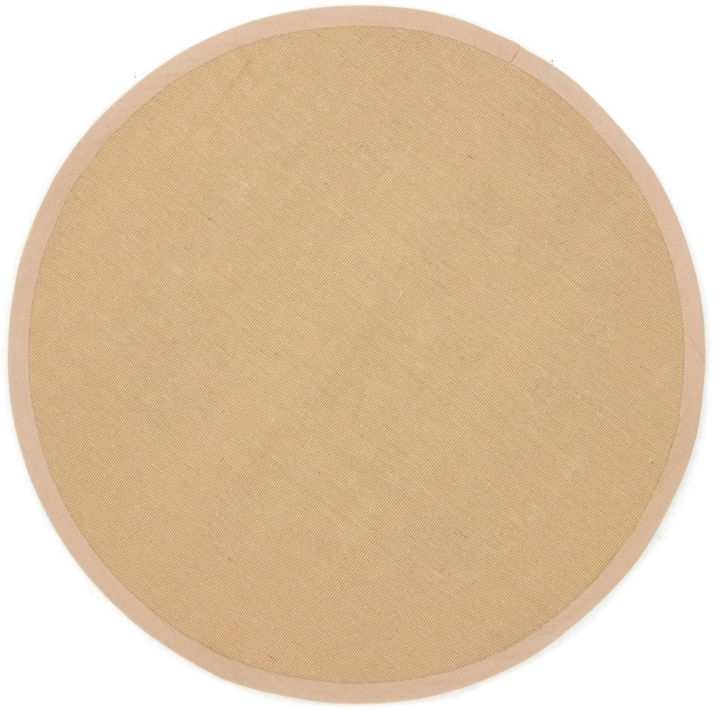 carpetfine Sisalteppich Sisal, rund, Höhe: 5 mm, mit farbiger Bordüre, Anti-Rutsch Rückseite Bild 1