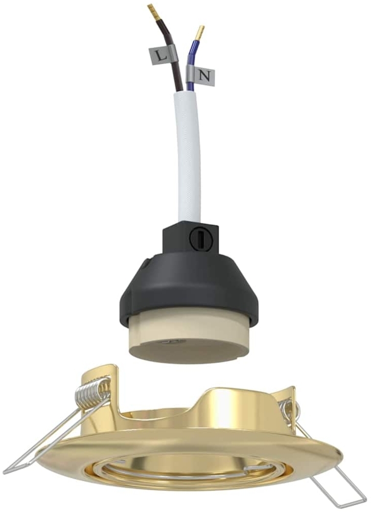 vidaXL Spotlights mit Strahlern 12 pcs Gold 9 x 9 cm Metall 4108165 Bild 1