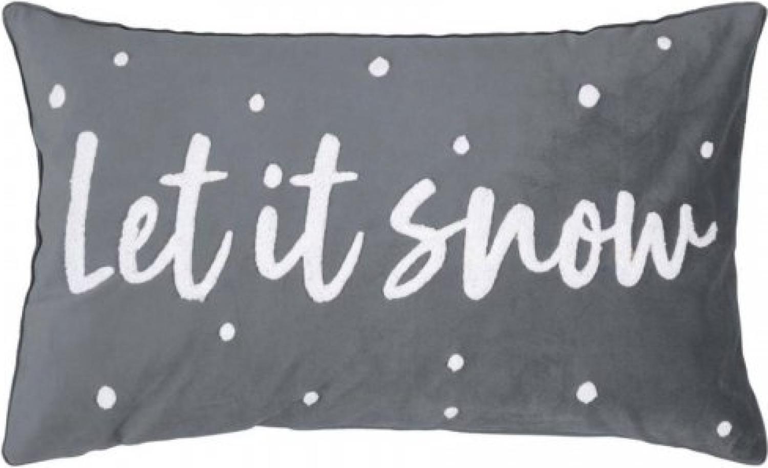 pad Kissenhülle Let it Snow Grau (30x50cm) 11529-U25-3050 Bild 1