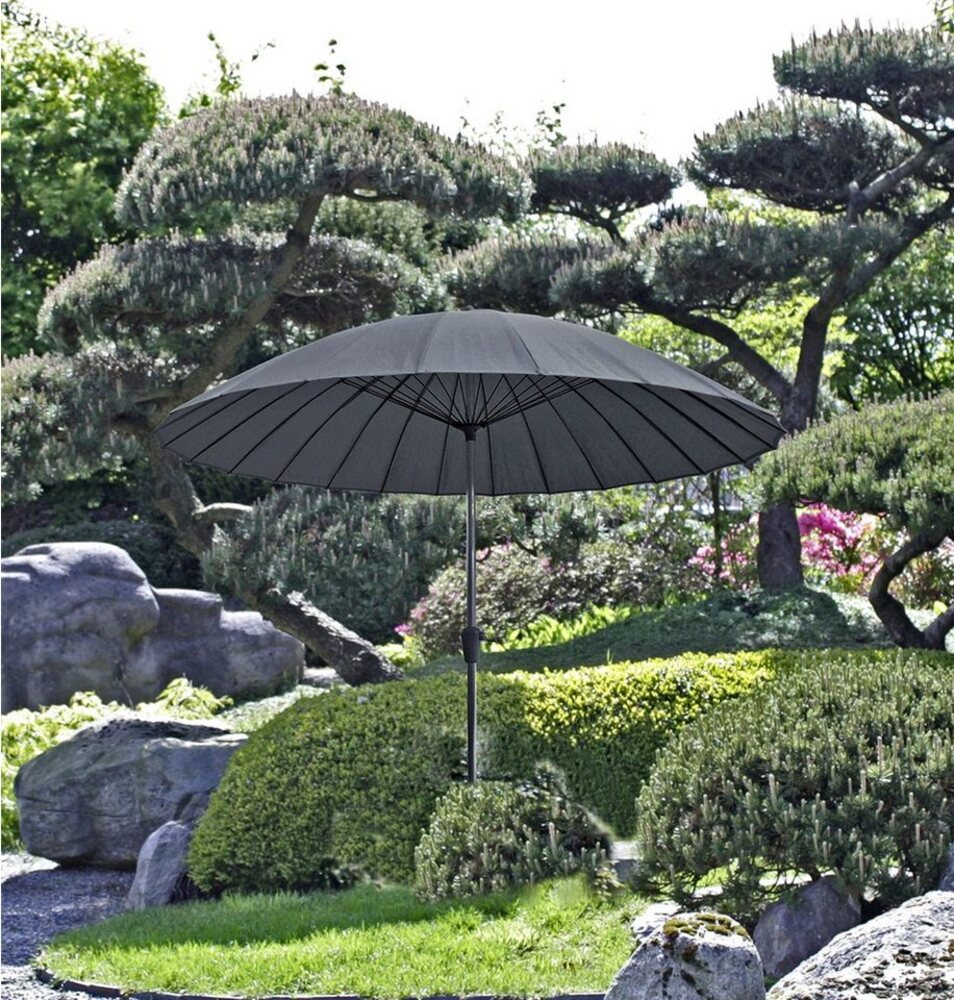 Garden Pleasure Sonnenschirm Sonnenschirm mit 24 Streben, anthrazit, TOPSELLER!, Sonnenschirm, OTTOs Choice, mit 24 Streben, Ø 255 cm Bild 1