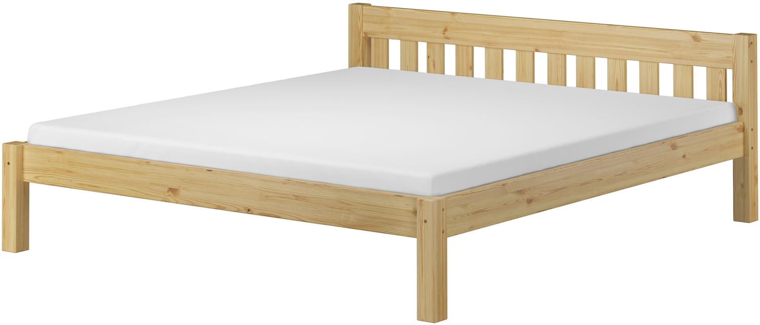 Doppelbett Ehebett 180x200 Kiefer natur Massivholzbett Rollroste Matratze 60.38-18 M Bild 1