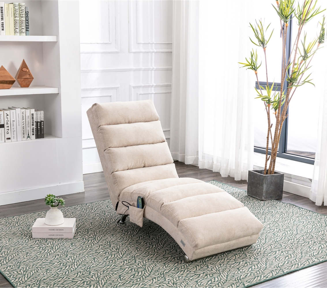 LVHOM Relaxsessel Sackleinen Massage-Liege INDOOR PREMIUM, Ergonomische Fernbedienungs-Steuerung, 5 Massageprogramme, Elektrischer Massagesessel Bild 1