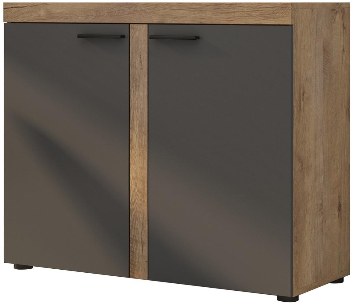 Furnix Kommode Alvor Sideboard mit 2 Türen Anrichte Kommode 97,2 cm modern, 97,2x82x40,3 cm, multifunktional & zeitlos Bild 1