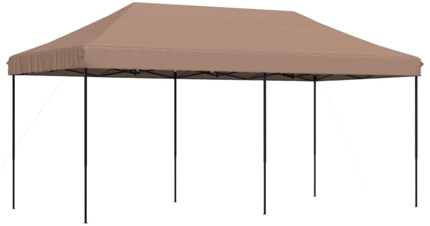 vidaXL Pop-Up Partyzelt, faltbar, Stahl / PE, Braun, ohne Seitenteile, 315 x 580 x 292 cm Bild 1