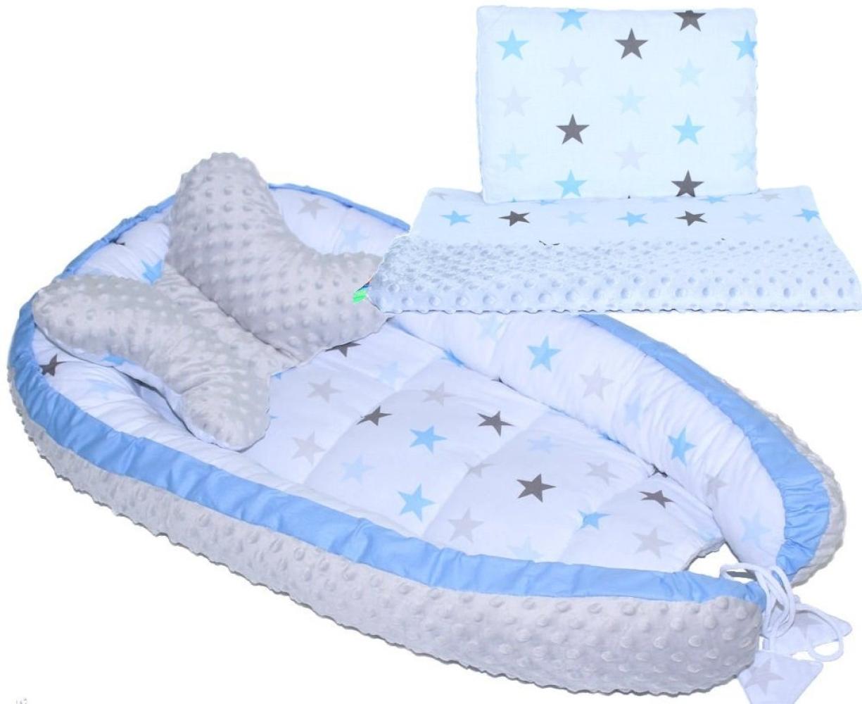 Primawela Bettnestchen Baby MINKY Nestchen Kokon Kuschelnest Kissen Decke Schmetterlingkissen Bild 1