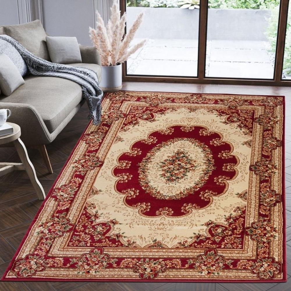 Mazovia Orientteppich Oriente Teppich - Traditioneller Teppich Orient Rot Beige, 60 x 100 cm, Geeignet für Fußbodenheizung, Pflegeleicht, Wohnzimmerteppich Bild 1