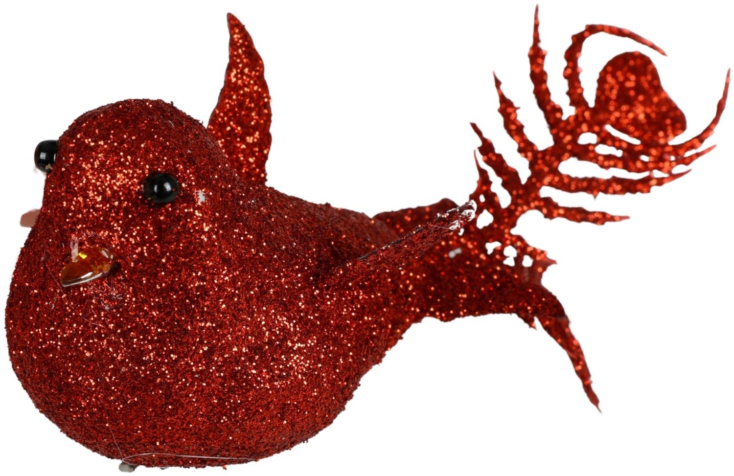 Weihnachtsbaumschmuck Vogel mit Glitter 4er-Set Christbaumschmuck Weihnachtsdeko Bild 1