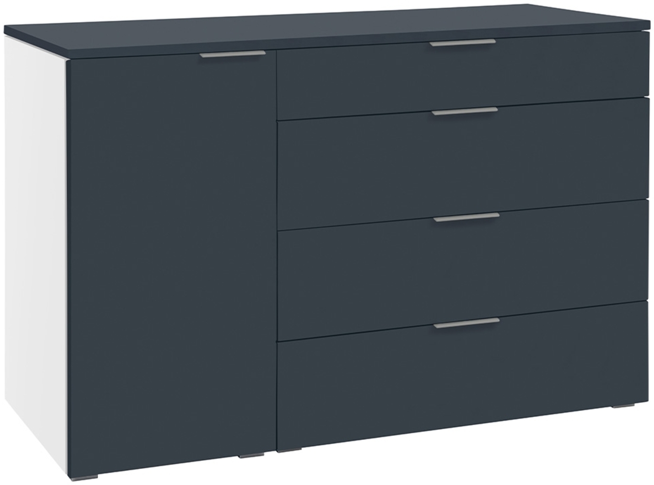 Hasena Kommode Totrino weiss Anthrazit zerlegt Bild 1