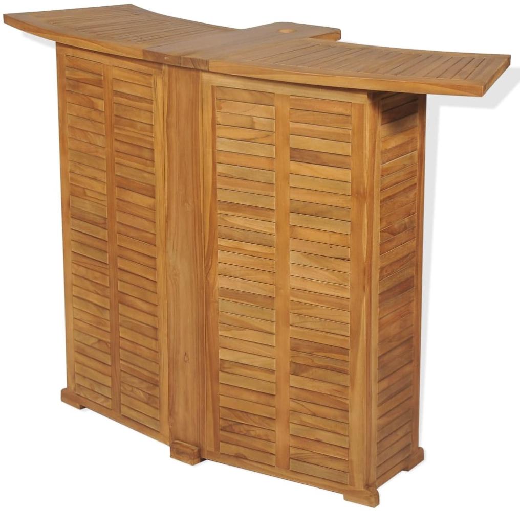 vidaXL Klappbarer Bartisch 155x53x105 cm Teak Massiv 43804 Bild 1