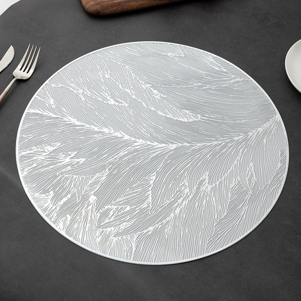 XDeer Tischdecke 4 stück Tischset, Platzset Rund/Rechteck,Tischsets Abwaschbar, Hitzebeständige, 38 * 38 cm Bild 1