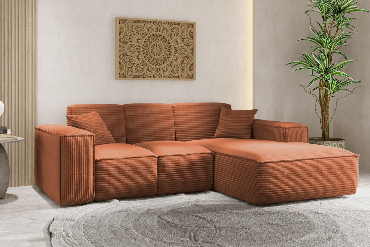 Kaiser Möbel Ecksofa Eckcouch SIENA L-Form, Stoff Poso/Salvador/Maloy/Artico/Velo, Einzelsofa, Bequem, originelles Design, praktisch, viele Farben Bild 1