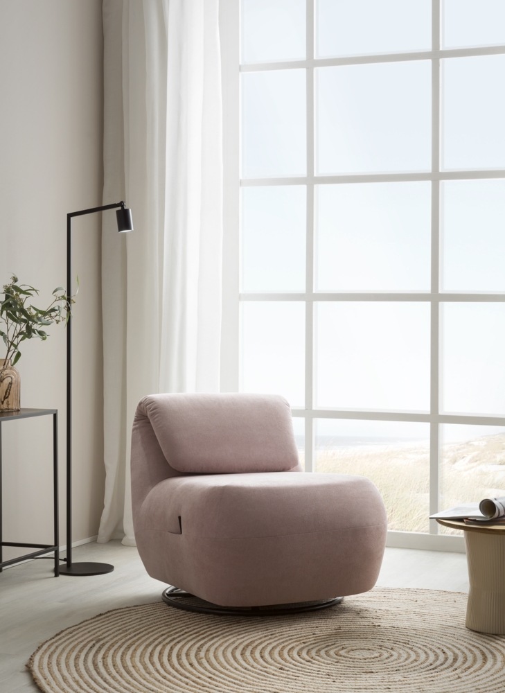 DOMO. collection Sessel 700024, Polstersessel, Drehfunktion, gepolsterte Rückenlehne, Rückenfunktion, Wippfunktion, Hochlehner, Polstergarnitur, 68 x 88 x 67 (BxTxH), rosa Bild 1