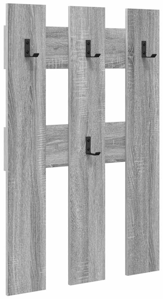 vidaXL Wandmontierter Kleiderständer Grau Sonoma 65 x 3 x 100 cm 874504 Bild 1