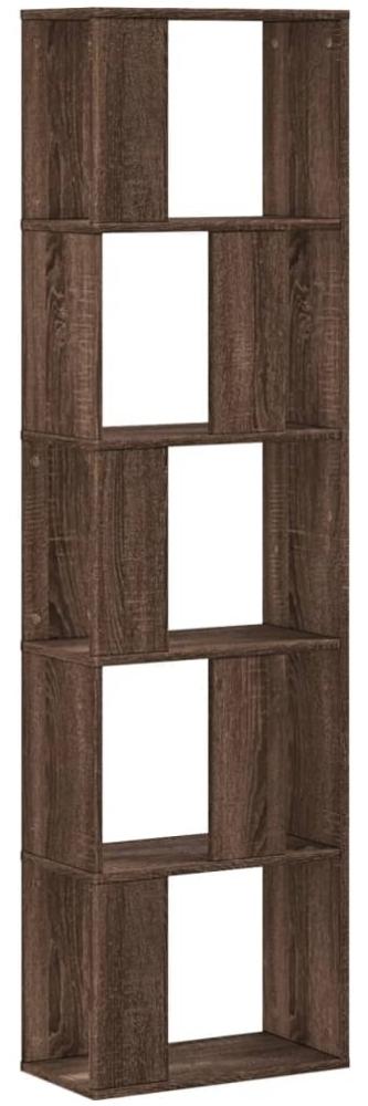 vidaXL Bücherregal 5 Böden Braun Eichen-Optik 45x23,5x162,5 cm 852786 Bild 1