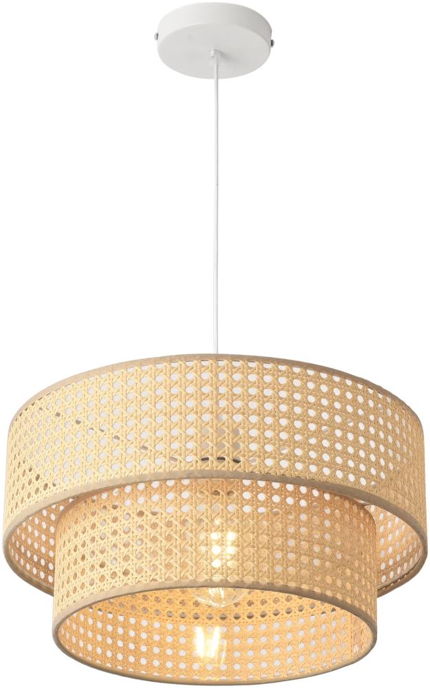 lux. pro 'Ascot' Hängeleuchte Rattanoptik, 40 cm Bild 1