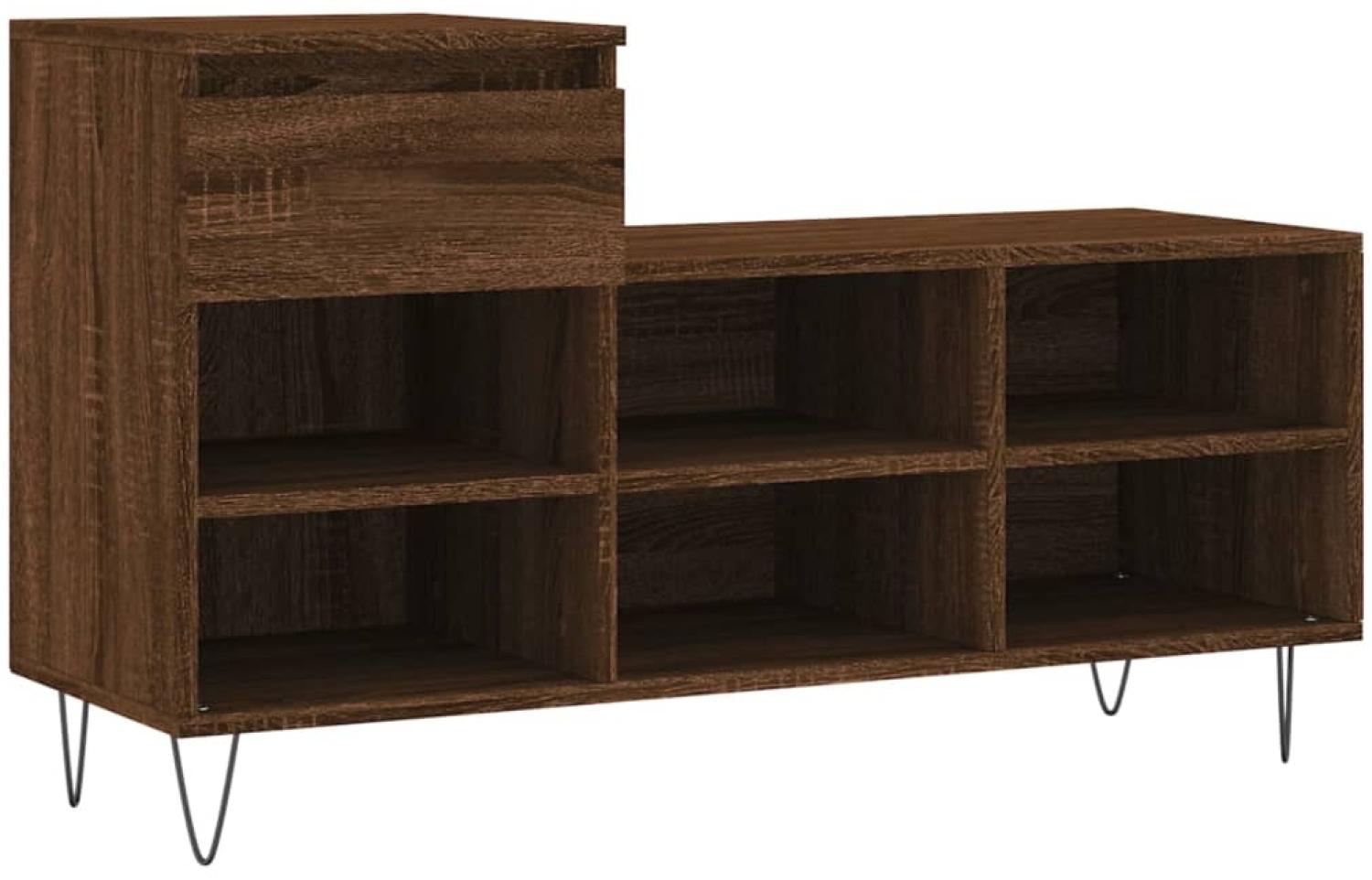 vidaXL Schuhregal Braun Eichen-Optik 102x36x60 cm Holzwerkstoff 831371 Bild 1