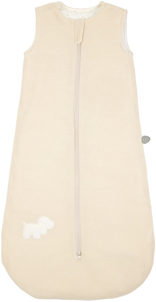 Nattou Baby-Schlafsack für den Sommer, Hund Charlie, 90 cm, Vegan, Strick (Außen), Baumwolle/Polyester, Beige Bild 1