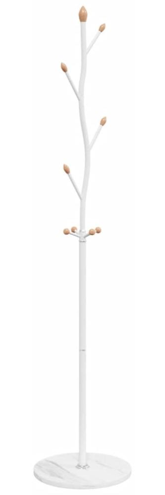 vidaXL Garderobenständer Weiß 177 cm Pulverbeschichtetes Eisen 377093 Bild 1