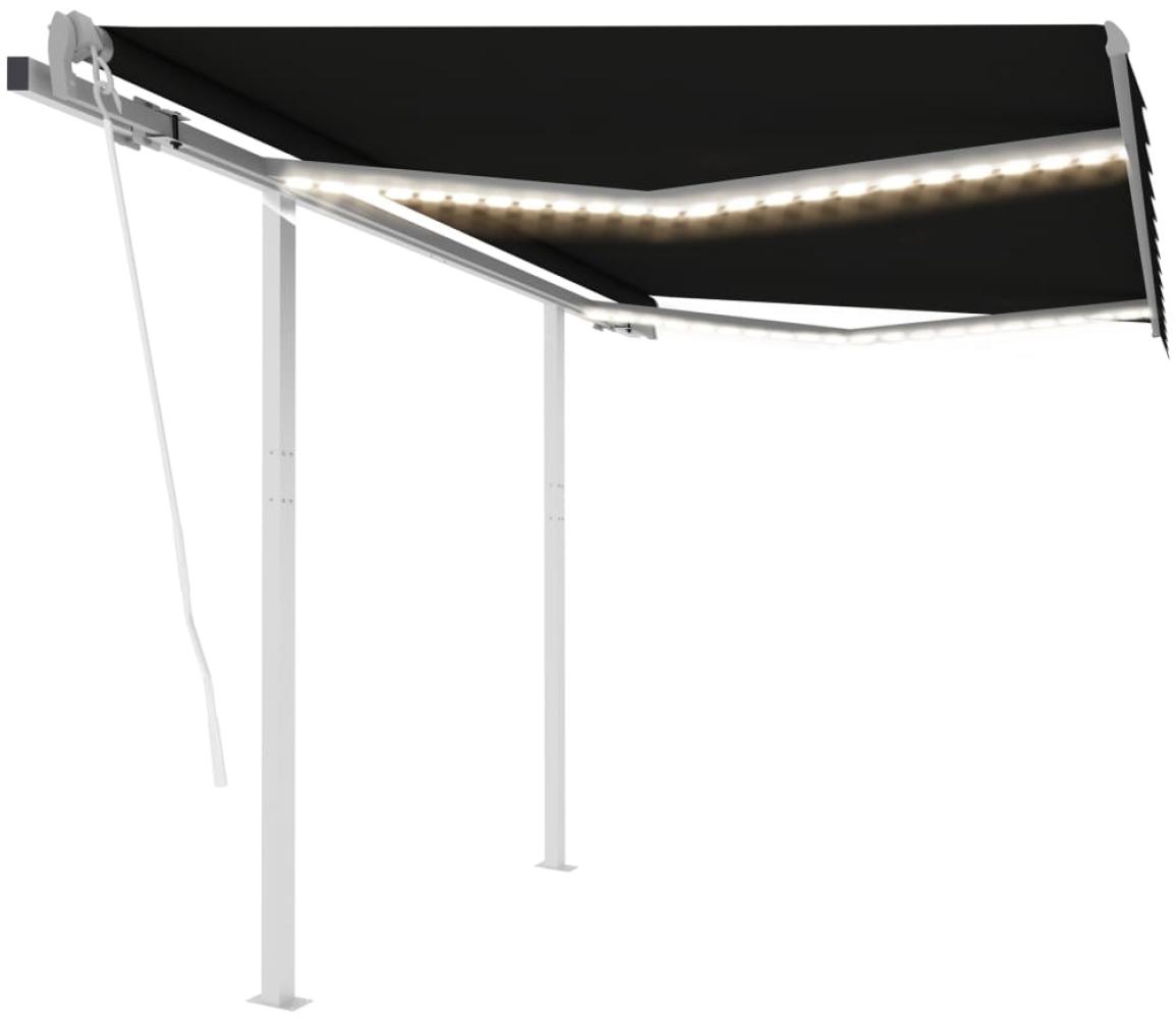vidaXL Markise Automatisch mit LED & Windsensor 3x2,5 cm Anthrazit 3069914 Bild 1
