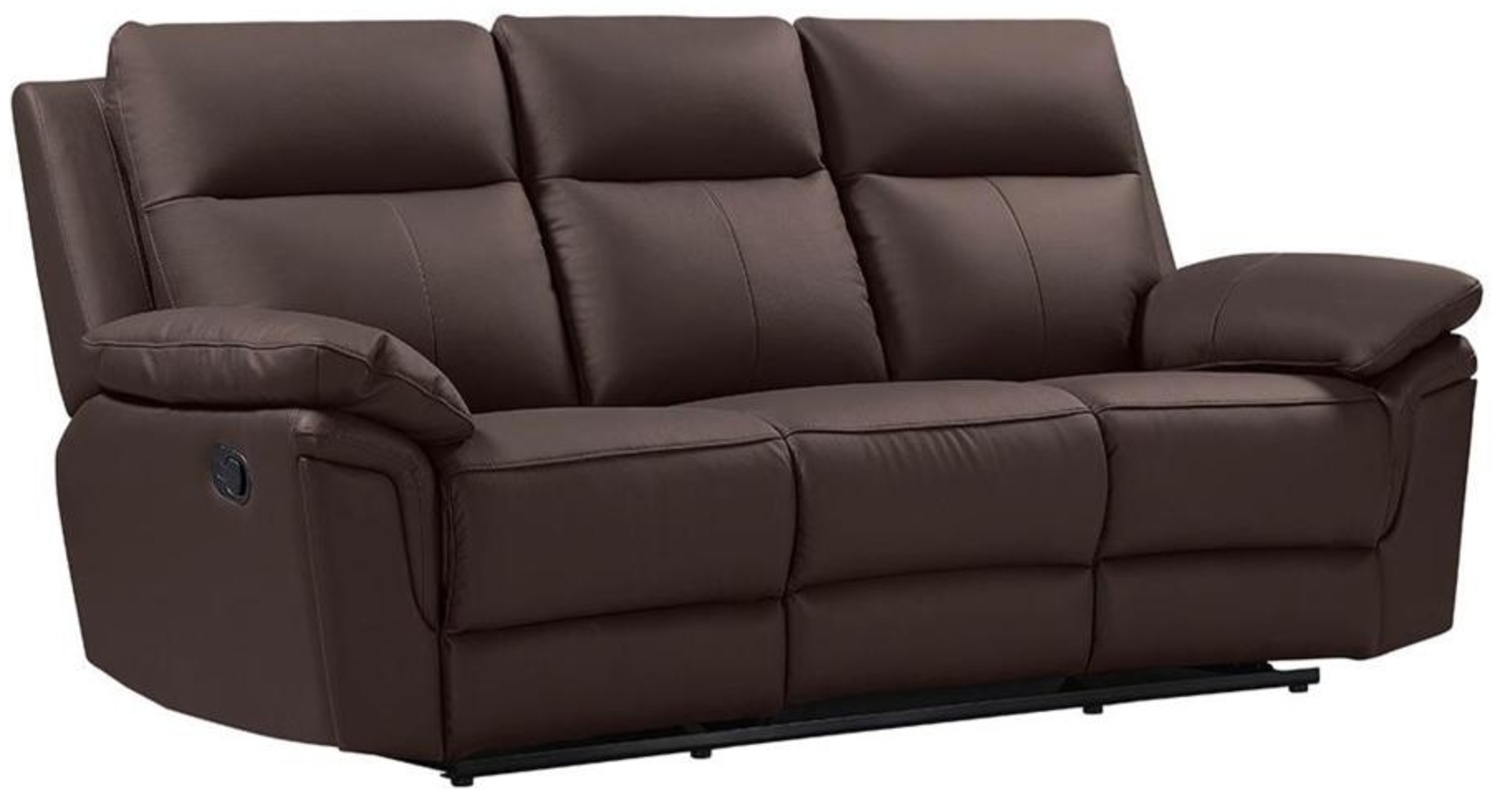 Relaxsofa 3-Sitzer PAKITA - Büffelleder - Braun Bild 1