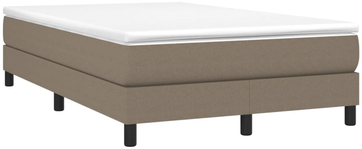 vidaXL Boxspringbett mit Matratze Taupe 120x190 cm Stoff 3269661 Bild 1
