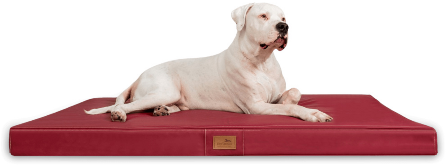 OSCAR EASY CLEAN Orthopädische Hundematratze - 120x90cm, 04 Dunkelrot Bild 1