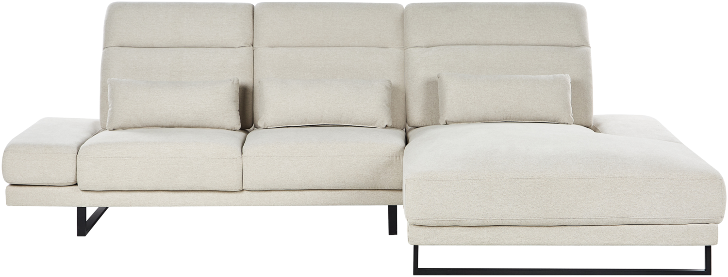 4-Sitzer Ecksofa Stoff beige linksseitig IKAST Bild 1